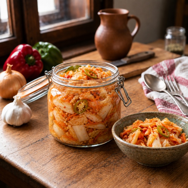 Domáce vegánske kimchi